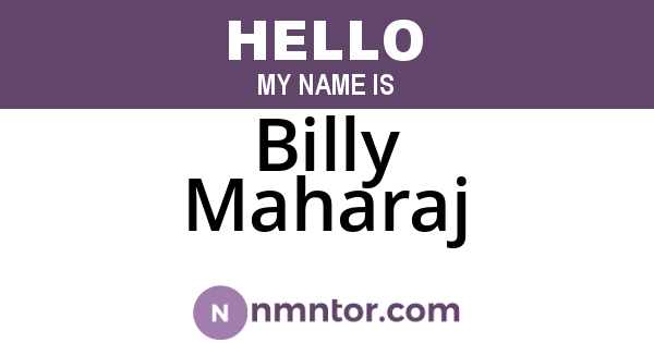 Billy Maharaj