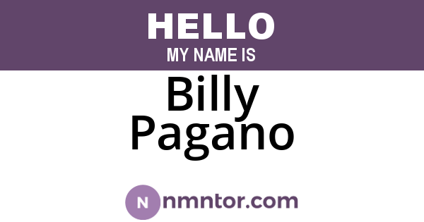 Billy Pagano