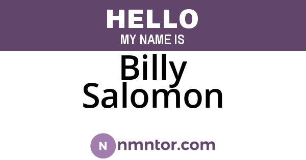 Billy Salomon