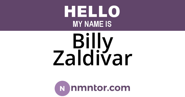 Billy Zaldivar
