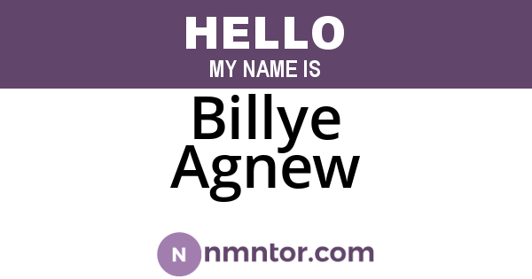 Billye Agnew