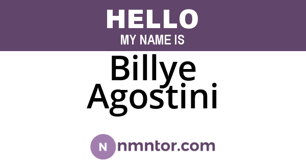 Billye Agostini