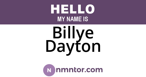 Billye Dayton