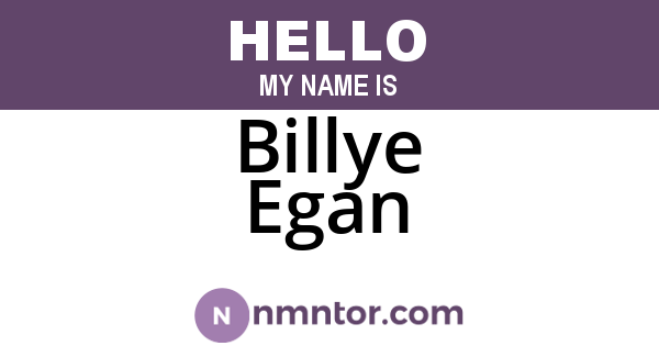 Billye Egan