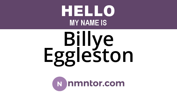 Billye Eggleston