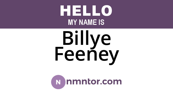 Billye Feeney