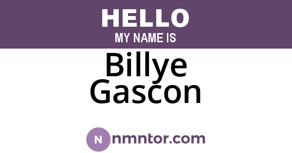 Billye Gascon