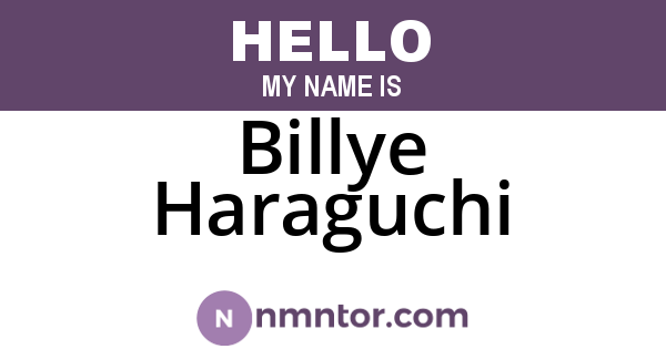 Billye Haraguchi