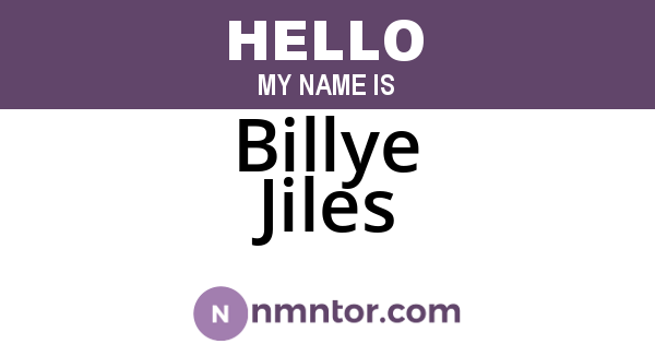 Billye Jiles