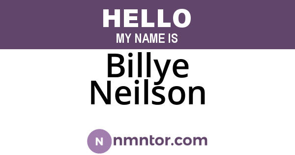 Billye Neilson