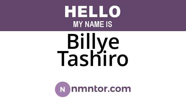 Billye Tashiro