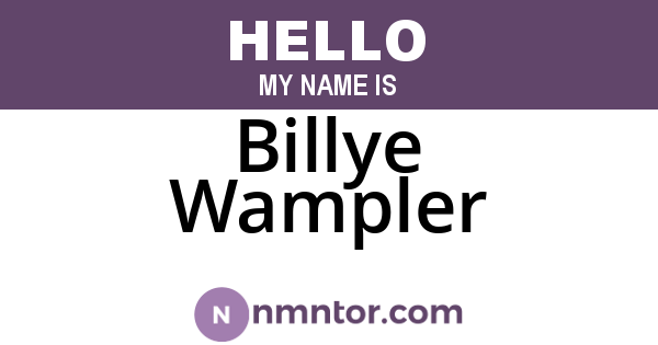 Billye Wampler