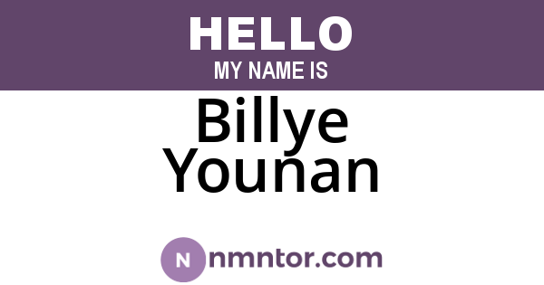 Billye Younan
