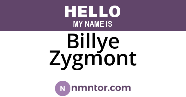 Billye Zygmont