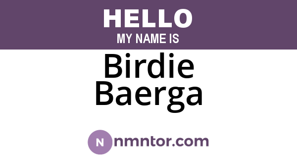 Birdie Baerga