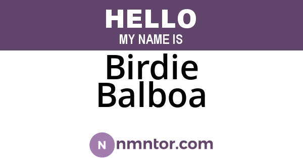 Birdie Balboa