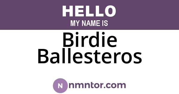 Birdie Ballesteros