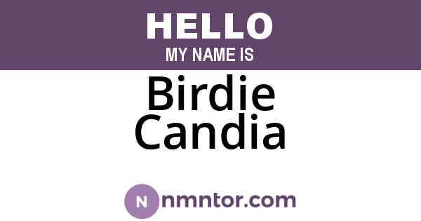 Birdie Candia