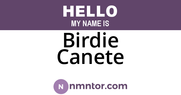 Birdie Canete