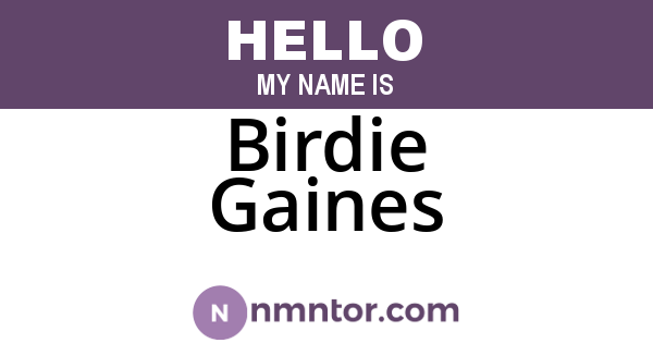 Birdie Gaines