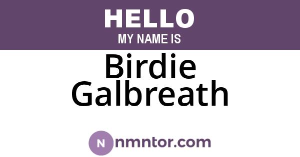 Birdie Galbreath