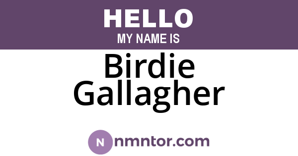 Birdie Gallagher