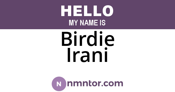 Birdie Irani