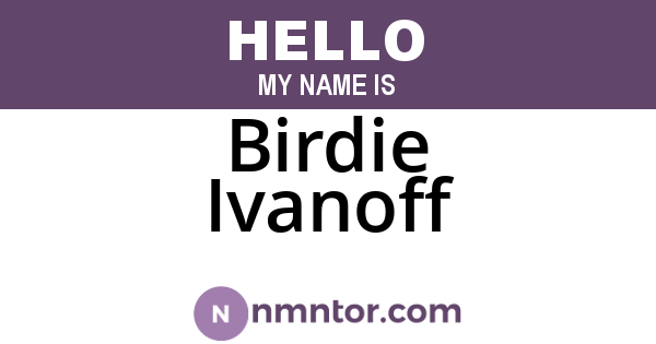 Birdie Ivanoff