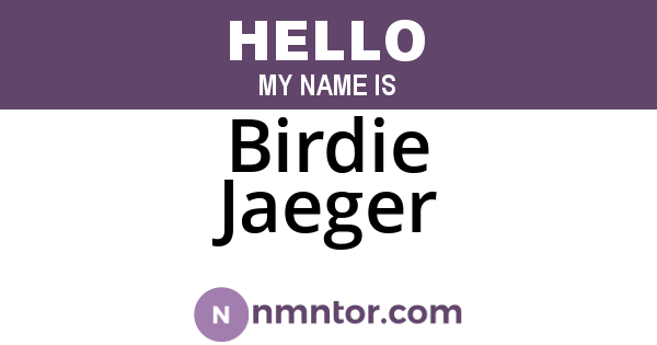 Birdie Jaeger