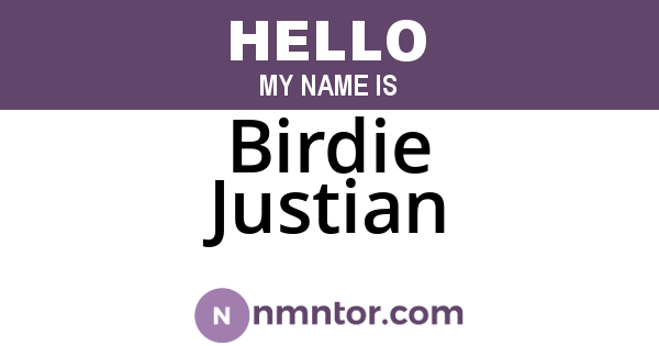 Birdie Justian