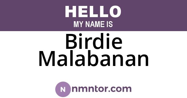 Birdie Malabanan