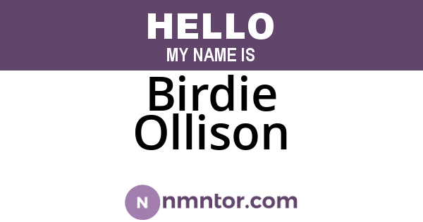 Birdie Ollison