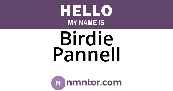 Birdie Pannell