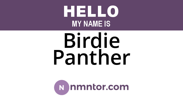 Birdie Panther