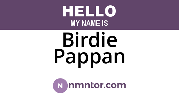 Birdie Pappan