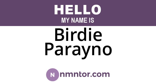 Birdie Parayno