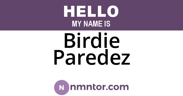 Birdie Paredez