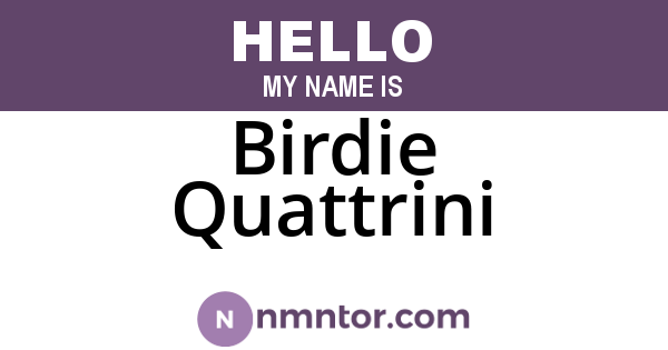 Birdie Quattrini