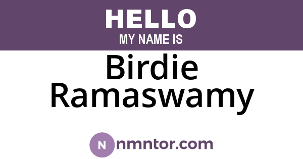 Birdie Ramaswamy