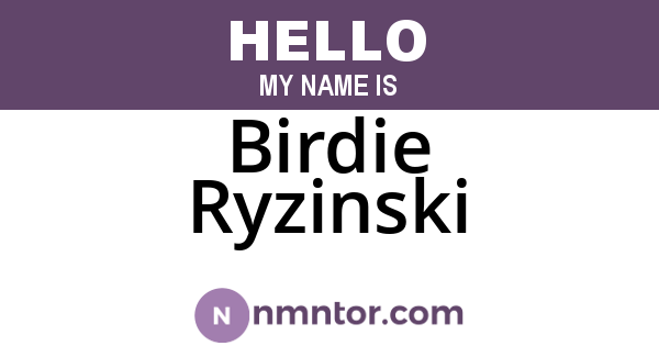 Birdie Ryzinski