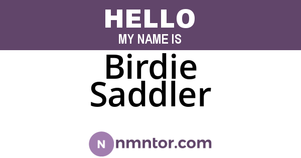 Birdie Saddler