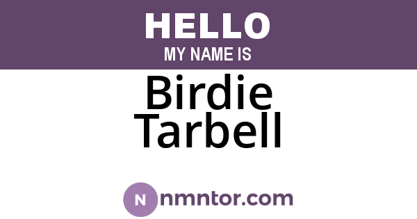 Birdie Tarbell