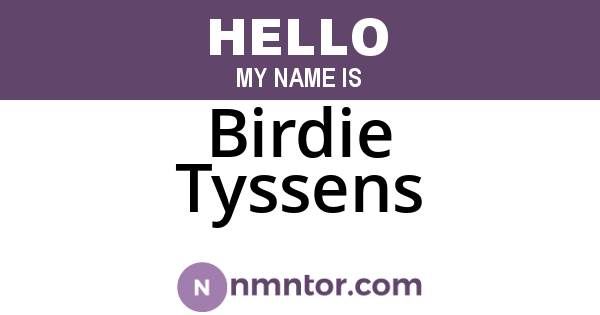 Birdie Tyssens