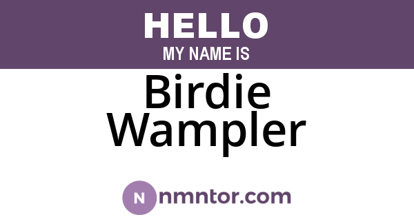 Birdie Wampler