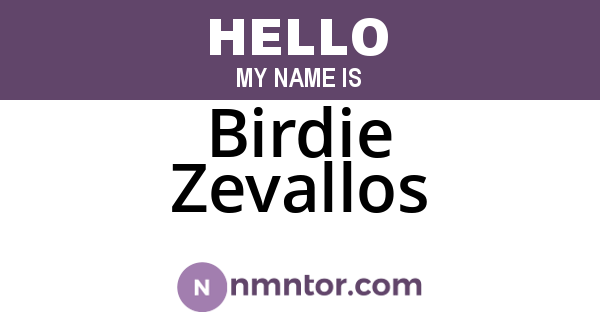Birdie Zevallos