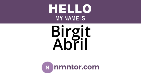 Birgit Abril