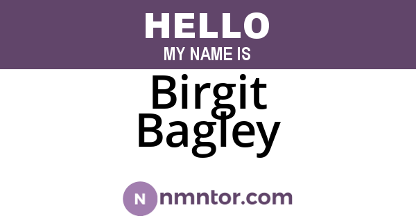 Birgit Bagley
