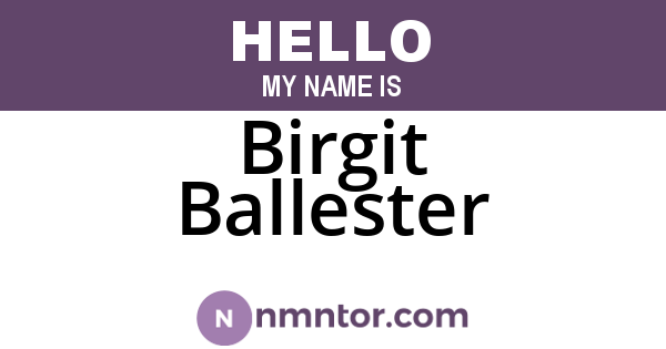 Birgit Ballester