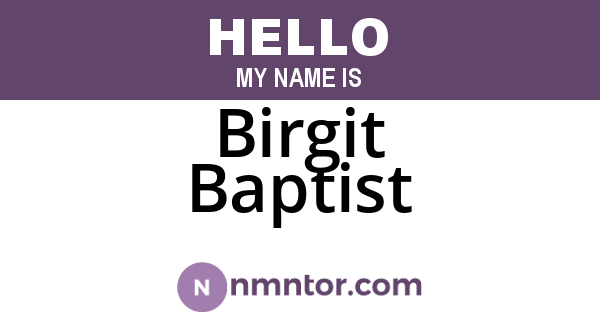 Birgit Baptist