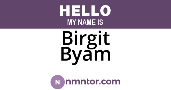 Birgit Byam